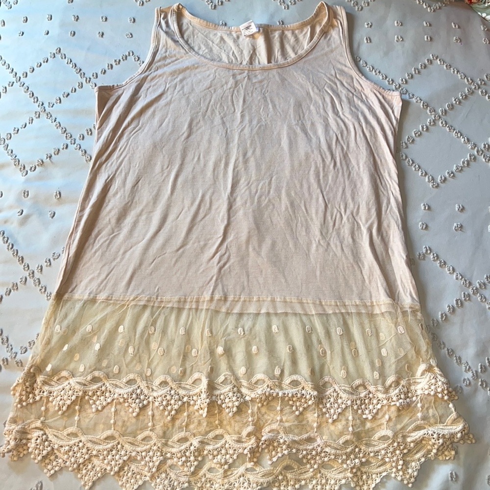 Beige Casual Top